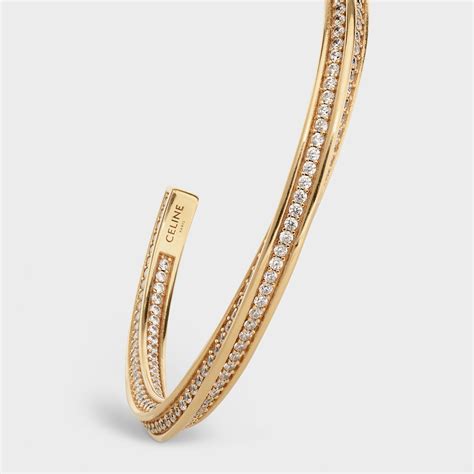 celine edwige brass bangle stone|Women's Edwige Small Bracelet in Brass .